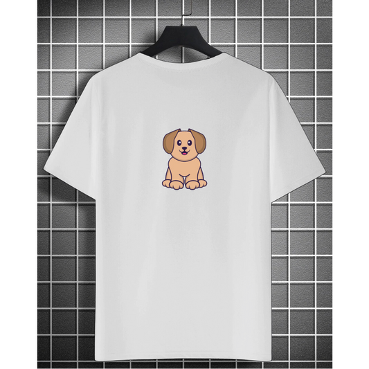 | CUTE PUPPY EXCLUSIVE | PRINTED DOWN-SHOULDER T-SHIRT